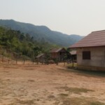 Zahrada našeho guest house po cestě (150kč za noc)