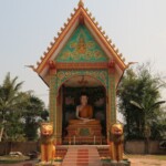 Buddha a jeho dva strážní lvi